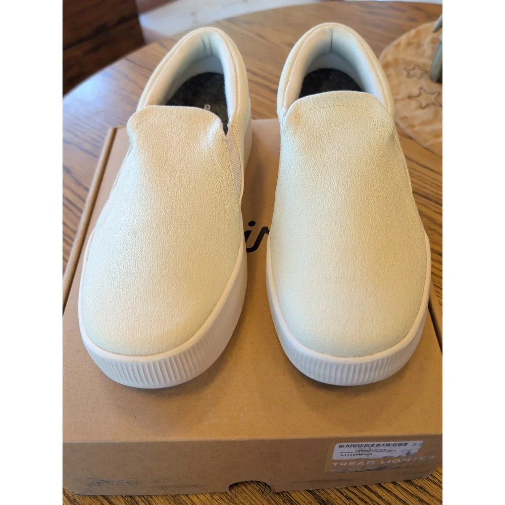 Allbirds Women's Lounger Lift Stony Cream Platform Slip On Sneakers Size 9.5